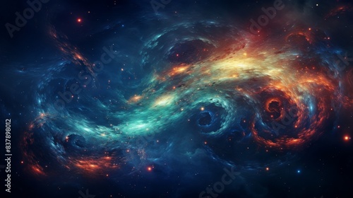 Eternal Orbits Abstract Background of Stars and Galaxies
