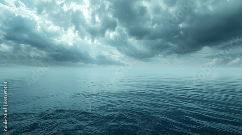 A mysterious view of the Bermuda Triangle in the Atlantic Ocean, in a realistic photographic style, showcasing the expanse of open water notorious for unexplained disappearances.
