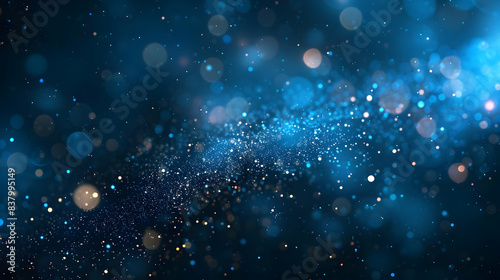 blue luxury background with bokeh elements