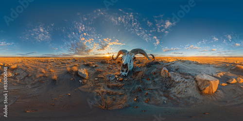 Argali - Mountain sheep skull v1 8K VR 360 Spherical Panorama