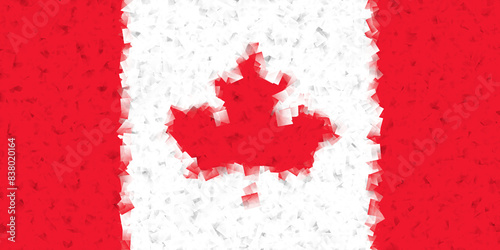 Bandera de Canadá en estilo arte abstracto