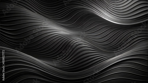 A minimalist black wallpaper with subtle, flowing contours and lines, creating an ethereal and abstract visual effect.