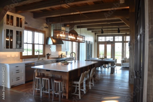 Interior Design Lighting in Modern Farmhouse Kitchen