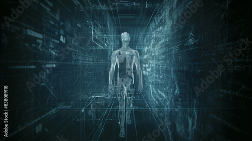 Figure Humaine Digitale : Symbolique de l'IA et du Machine Learning