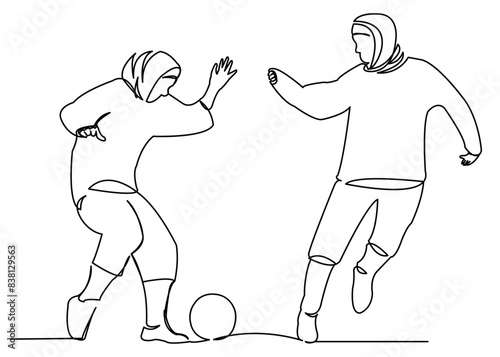 Muslim girls playing football_02