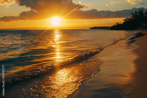 The golden sun, calm water surface, and the silence of the beach will help you relieve stress and gain new strength