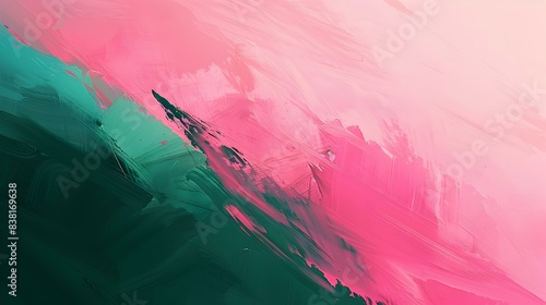 Gradient emerald to pink blend backdrop