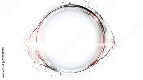 circle border isolated on white background, realistic, png