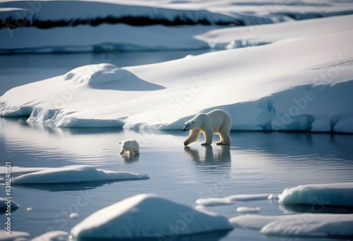 Polar bear ice north pole
