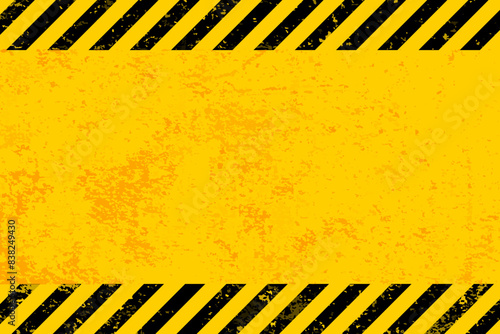 Black and yellow warning line striped background