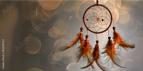Indian Dreamcatcher amulet protects from evil spirits and bad dreams. Concept Indian Culture, Dreamcatcher, Amulet, Spiritual Beliefs, Evil Spirits