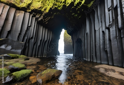 A view of Fingals Cave in Scotland