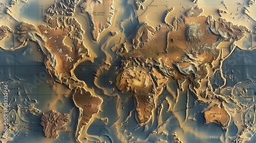 Fantastical Landmass Formations Across an Enigmatic Global Landscape