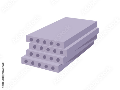Building materials: vector concrete blocks. Isolated background.
