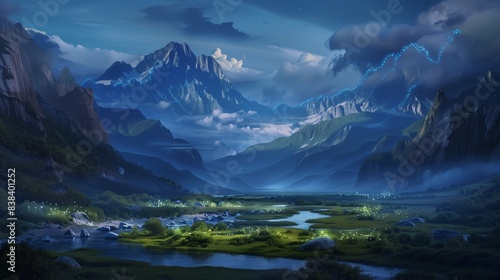 A breathtaking vista of a mystical valley .
