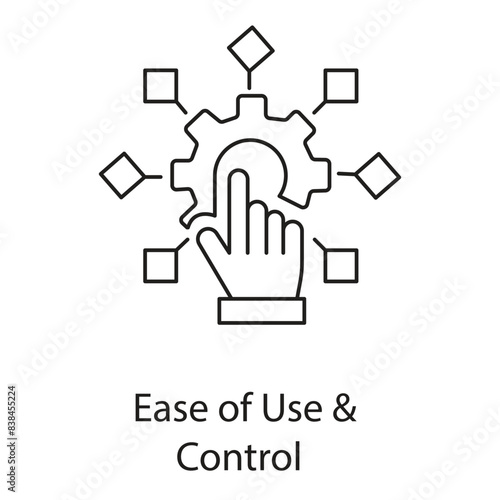 Ease of Use & Control Icon. Vector Icon Design