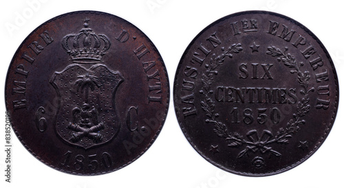 HAITI Coin. 6 C Pattern, 1850