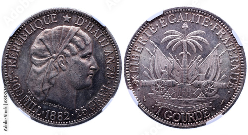 HAITI Silver Coin. GOURDE 1882