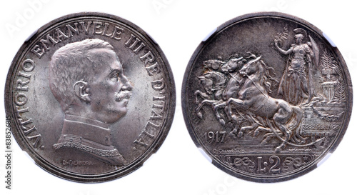 Ialy Coin 2 liras, 1917 R