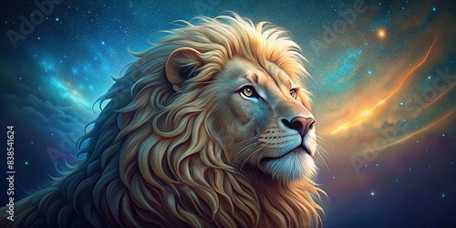 of a majestic Lion of Judah symbolizing strength and power , Christian, lion, Judah, strength, power, symbol,concept, religion, biblical, king, majestic, animal, wildlife, jungle, mane