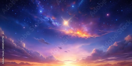 Vertical of a glowing summer sky with text space, summer, background, glowing, sky, vertical,poster, copy space, sun, rays, clouds, sunset, dusk, warm, vibrant, colorful, peaceful, tranquil