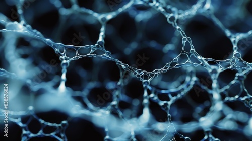 A closeup of the intricate network of nanotubes within a transistor resembling a complex spiderweb