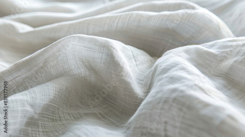 Hints of light grey peeking through the woven threads giving the cotton percale a subtle depth and dimension
