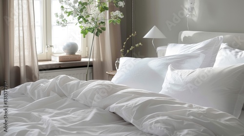 Soft and airy cotton percale with a subtle brushed texture resembling a light summer breeze