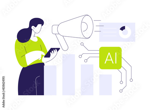 AI-Powered Predictive Marketing Insights abstract concept vector illustration.