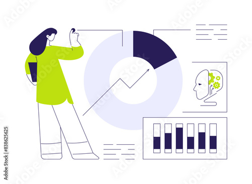 AI-Measured Campaign Success abstract concept vector illustration.