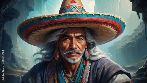 mexican latino man with sombrero 11