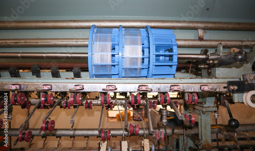 An Overview of a Machinery used for extracting silk threads on the spools in sericulture farming at Mysore city, India.