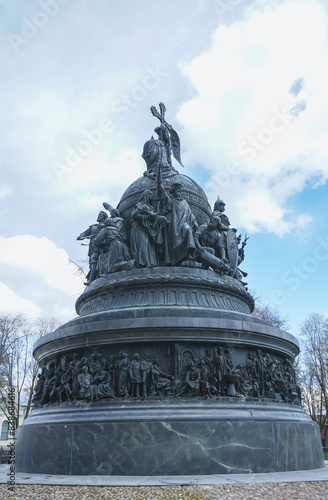 Monument to the Millennium of Russia, Veliky Novgorod, Russia. famous tourist attraction. 