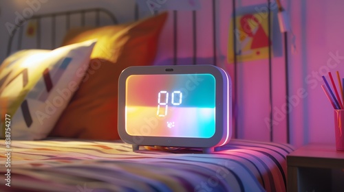 Alarm clock with a builtin nightlight