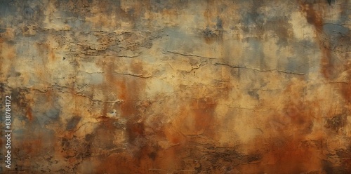 rusty textured wall with a metal object in the foreground