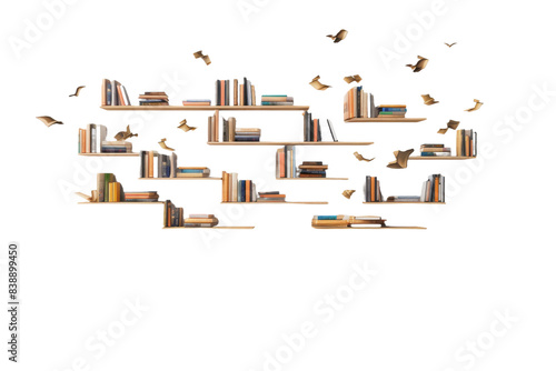 The Literary Labyrinth on a White or Clear Surface PNG Transparent Background.