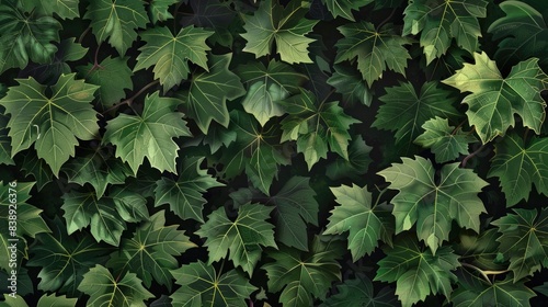 Background of grape leaves and vine plants