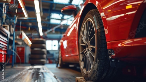 Car repair and maintenance services in the garage