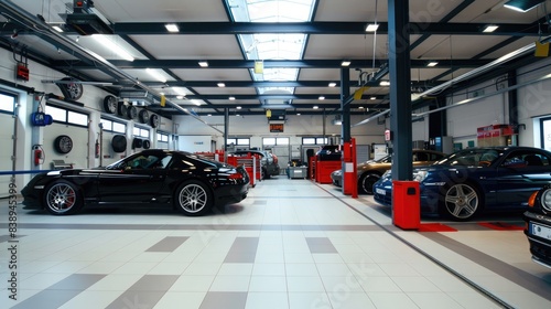 Car repair and maintenance services in the garage