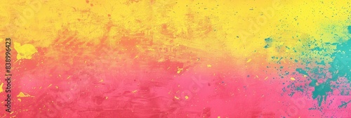 Background Texture Yellow. 80s Style Colorful Noisy Grain Gradient in 90s Inspired Colours