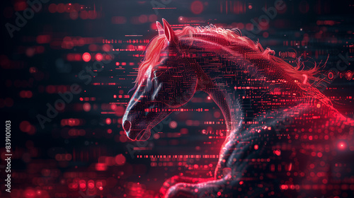 trojan horse malware, cyber attack concept