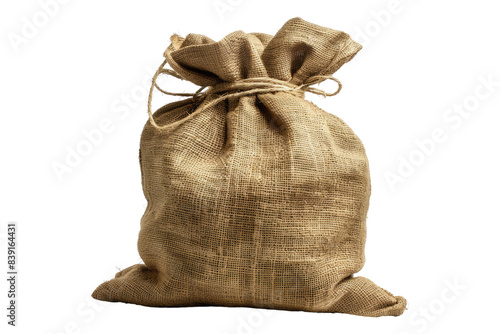 Burlap sack isolated on white background