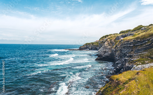 Discovery of the sublime trout town of Saint Jean Luz, its beaches and cliffs, Basque country in summer, France