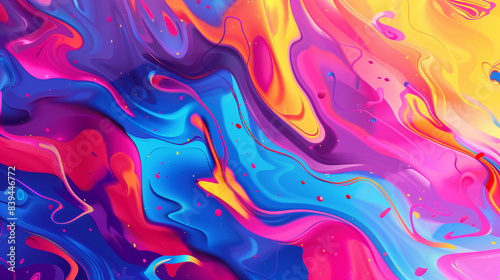 vibrant abstract background inspired by the mixing and swirling of fluorescent liquids, Abstraction background of colorful liquid. abstract background in a wave.