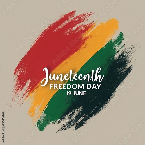 19 June Juneteenth freedom day celebration vertical poster template, Black history month African American history