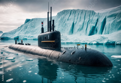 Sottomarino militare nel mar artico