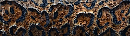 Full frame leopard print pattern. Macro, detailed fur texture.