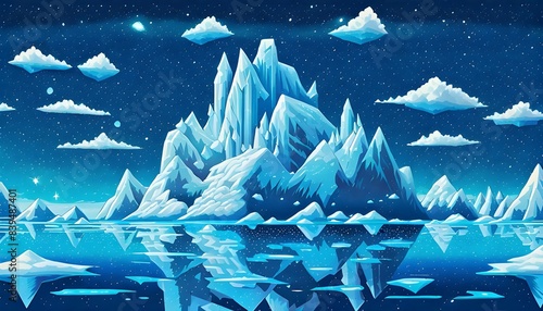 夜の氷山