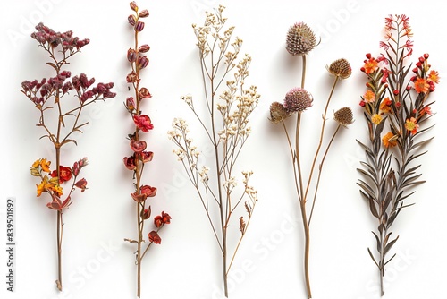 Various flowers spread on the table
