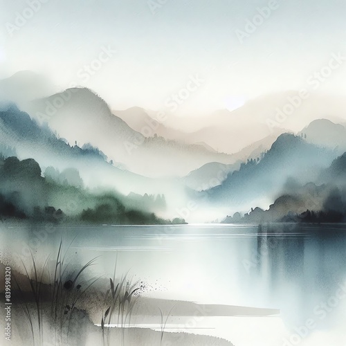 Simple yet effective delicate color gradients, calm lakes, placid landscapes, minimalistic compositions, and foggy mountains are all examples of soft watercolor strokes. 